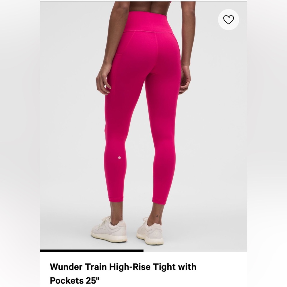 NWOT Lululemon Wunder Train High Rise Legging with Pockets, 25”, 6, Lavender - Picture 3 of 6